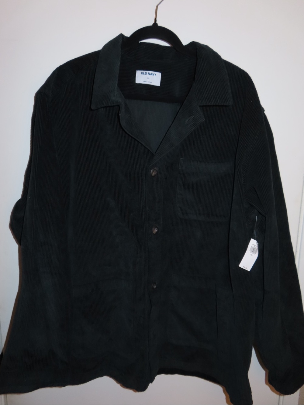 Old Navy Dark Green Corduroy Button-Up Shirt Jacket